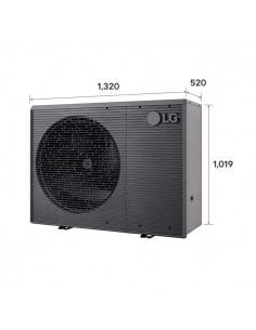 LG THERMA V ΑΝΤΛΙΑ ΘΕΡΜΟΤΗΤΑΣ MONOBLOC HM121MRS.UB40 12kW 1Φ R32 65°C 2