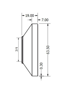 ΡΟΖΕΤΑ ΙΝΟΧ 3/4" (Φ64x19mm) IDEAL 1 - Ydrokap  2